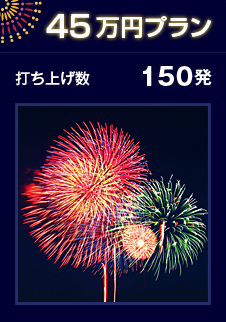 45万円プラン 打ち上げ数 150発